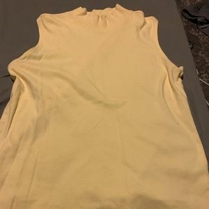 Lands End Medium Yellow Sleeveless mock neck
